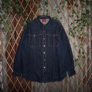 XL - Vintage Y2K KARL KANI jeans button jean hip hop jacket